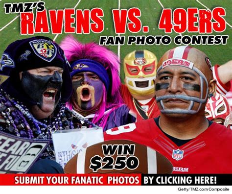 tmz s 49ers vs ravens fan photo contest