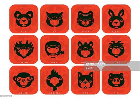 12 Chinese Zodiac Animals Symbol High-Res Vector Graphic - Getty Images