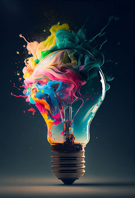 Download Ai Generated Light Bulb Paint Royalty Free Stock Illustration