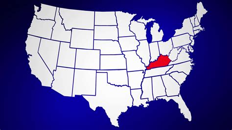 Kentucky Ky Animated State Map Usa Zoom Stock Motion Graphics Sbv