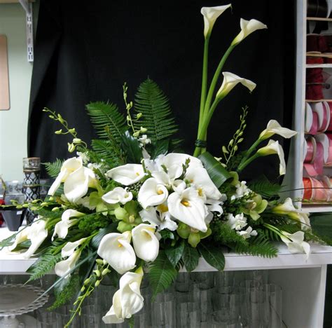 Lele Floral White Calla Lilies White Flower Arrangements Funeral