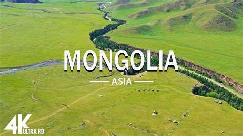 Flying Over Mongolia 4k Uhd Relaxing Music Along With Beautiful