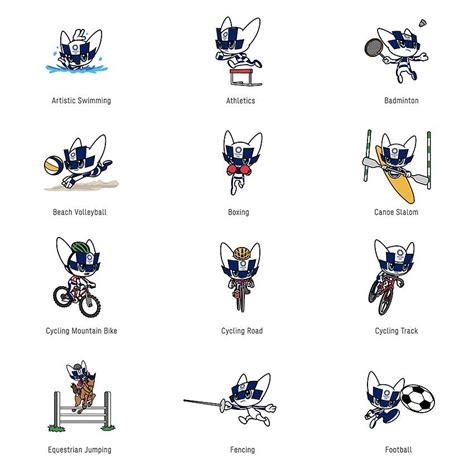 Tokyo 2020 Olympics The Mascot Images Representing Olympic Sports And