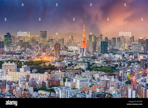 Tokyo Japan Cityscape At Dusk Stock Photo Alamy
