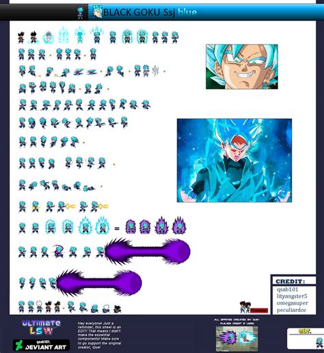 Black Goku Ssj Blue Lsw Sprite Shet By Kaivo2004 By Kaivo2003 On Deviantart