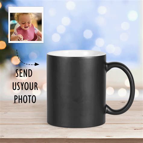 Personalized Photo Color Changing Mug Custom Lettering Picture Mug For