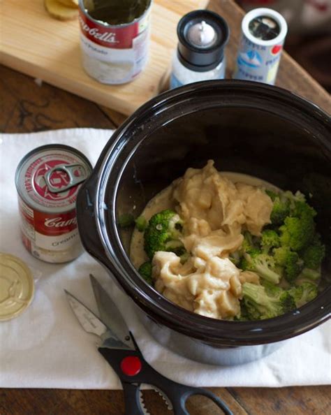 Slow cooking is an ideal method for cooking less expensive portions of meat to make them more tender and tasty than by other forms of cookery. Super Easy Crockpot Broccoli Cheese Soup | Recipe ...