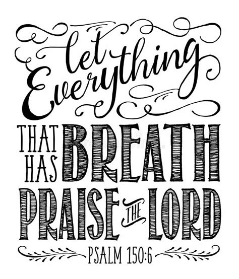 Let Everything That Has Breath Praise The Lord Stock Vector