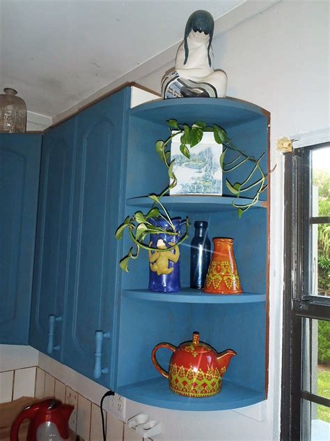 Painted kitchen cabinets can do tank wherewithal high quality varnishes and this enhances the endurance and maintenance of the cabinet material. My Blue Kitchen. Chalk painted cabinets. (With images ...