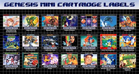 Sega Genesis Mini Cartridge Labels Etsy Australia
