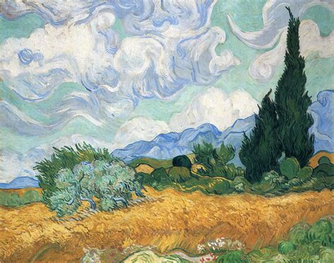 Wheatfield With Cypress Tree Vincent Van Gogh