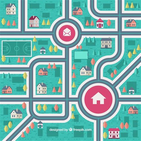 Genial Mapa De La Ciudad En Dise O Plano Vector Gratis