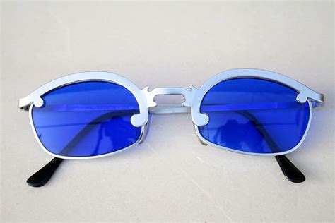 Vintage Unisex Black Round Sunglasses With Clear Lenses Hi Tek Ht 008b Hi Tek Webstore Black