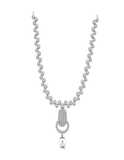 Solitary Pearl Necklace Diamonds You Beautiful Diamond Necklace