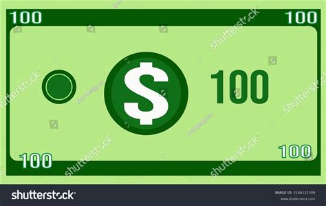 100 Dollars 100 Us Dollar Bill Stock Vector Royalty Free 2146121309