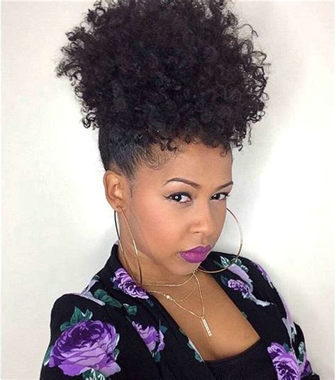 Afro Puff Quick Hairstyle For Black Women