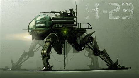 Hd Wallpaper Fantasy Guns Robots Futuristic Fantasy Art War Machine