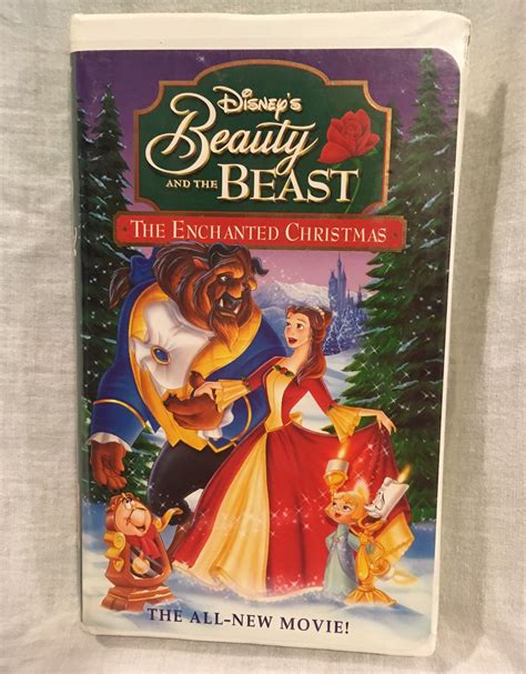 Disneys Beauty And The Beast Enchanted Christmas Vhs And Clamshell