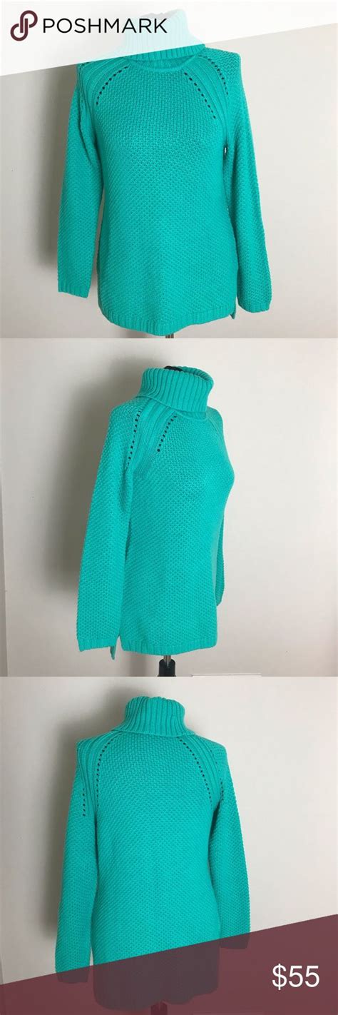 Bright Green Talbots Turtleneck Sweater Nwot Green Turtleneck Sweater