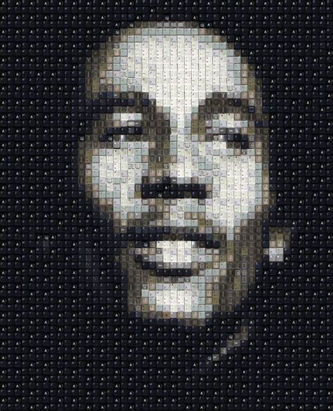 Remarkable Pixelated Portraits Made Of Computer Keys