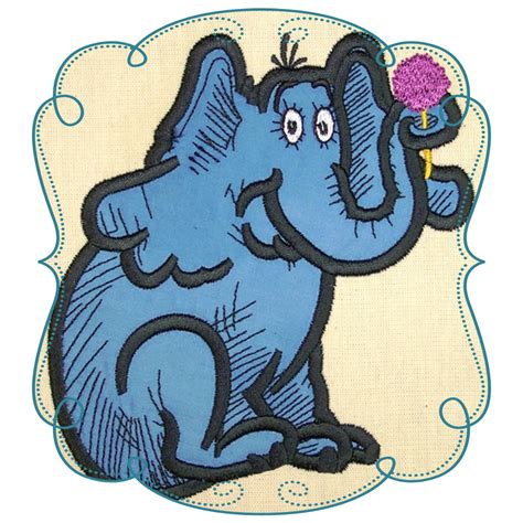 Dr Seuss Elephant Applique | Elephant applique, Disney ...