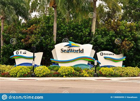 Theme Park Signs In International Drive Orlando Florida Editorial