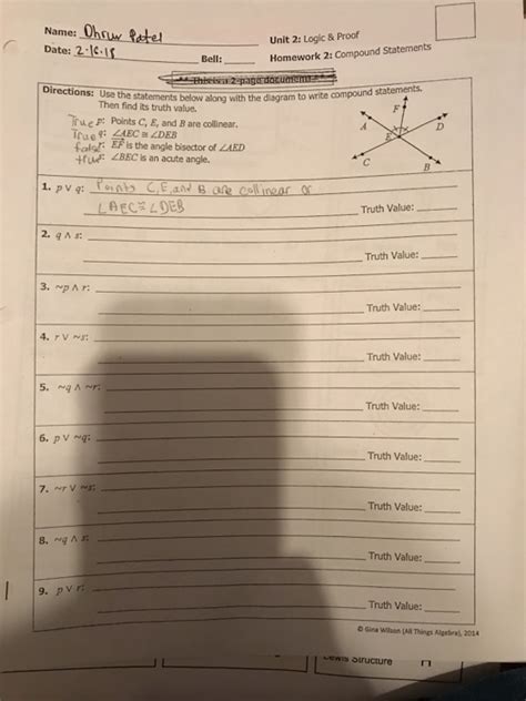 Key (ket) for schools exam. Gina Wilson All Things Algebra Unit 2 Homework 8 + My PDF ...