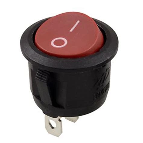 Red Round Button 2 Pin Spst Onoff Rocker Switch Ac 125v10a 250v6a 10