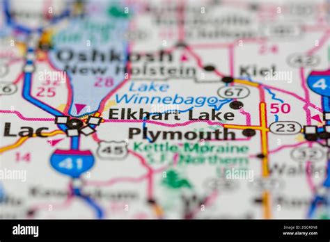 Map Of Elkhart Lake Hi Res Stock Photography And Images Alamy