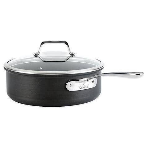 Sauté pan deeper than a traditional fry pan, the sauté pan features a large surface area and tall, straight sides that hold in juices, prevent splattering, and allow for easy turning with a spatula. All-Clad B1 Hard Anodized Nonstick 4 qt. Sauté Pan with ...