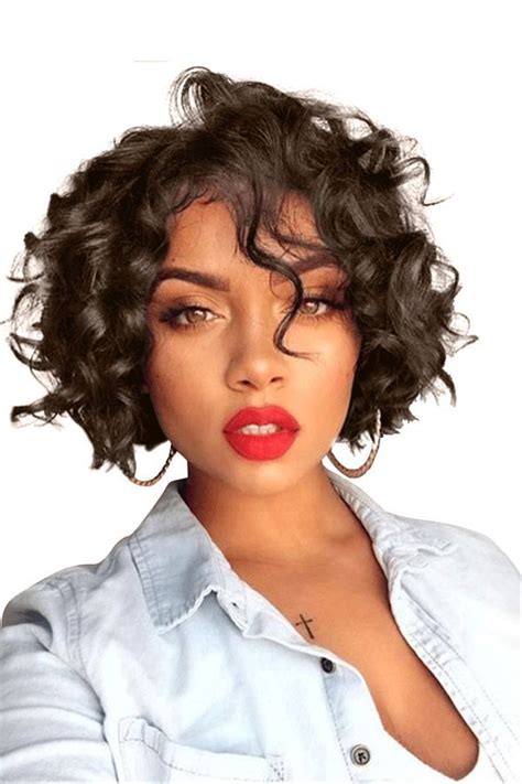 Ericdress Women S Short Bob Hairstyle Curly Synthetic Hair Capless Curly Wigs Inches Hair
