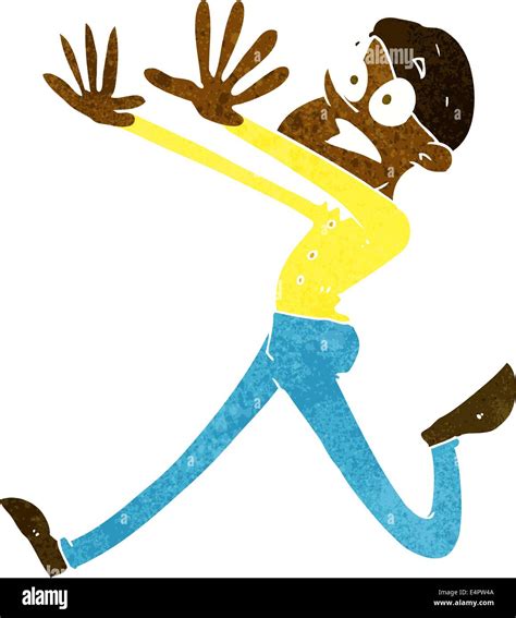 Cartoon Man Running Away Stock Vector Image And Art Alamy