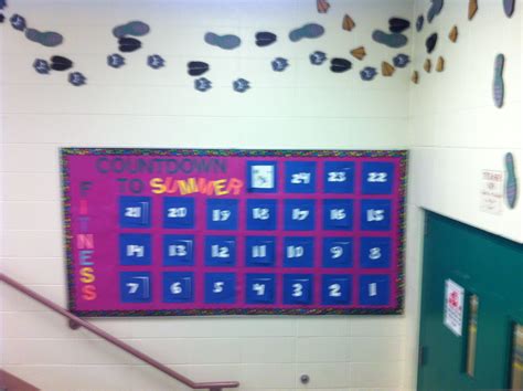 Fitness Count Down To Summer Bulletin Board Made Windows With