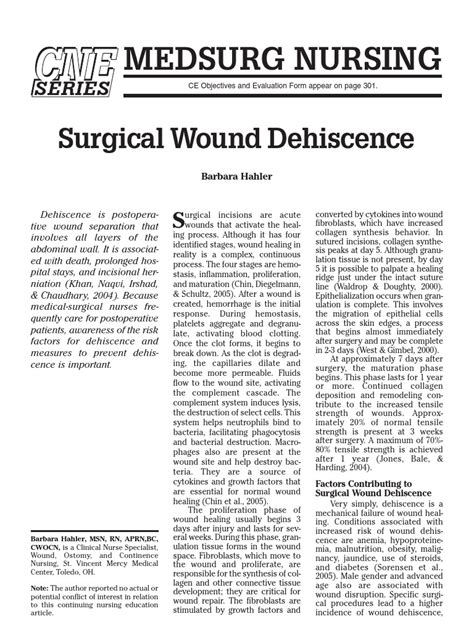 Surgical Wound Dehiscence Wound Healing Wound