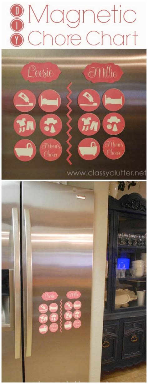 Diy Magnetic Chore Charts Classy Clutter