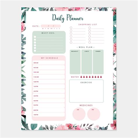 Daily Planner 50 Sheets Of 85 X 11 Inches Undated Checklist Organizer