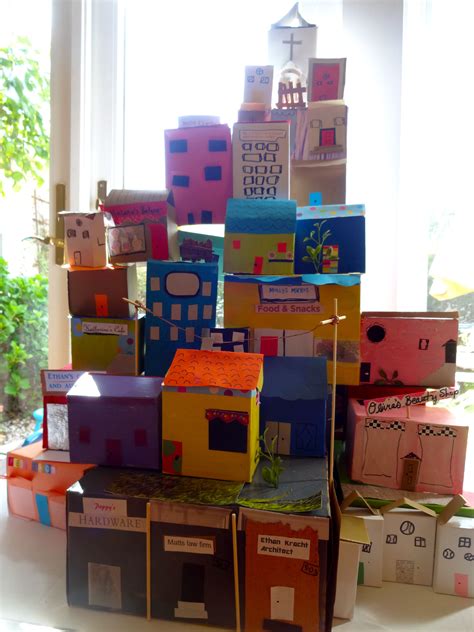 Cardboard City My Kids Made Houses Stores And Businesses That