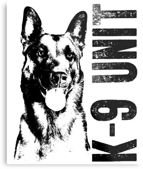 K 9 Unit Police Dog Unit Malinois Metal Print By K9printart
