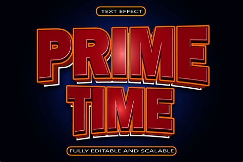 Prime Time Editable Text Effect Graphic By Maulida Graphics · Creative