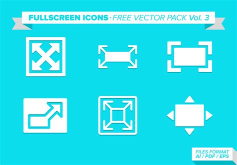 Fullscreen Icons Free Vector Pack Vol 3 96419 Vector Art At Vecteezy
