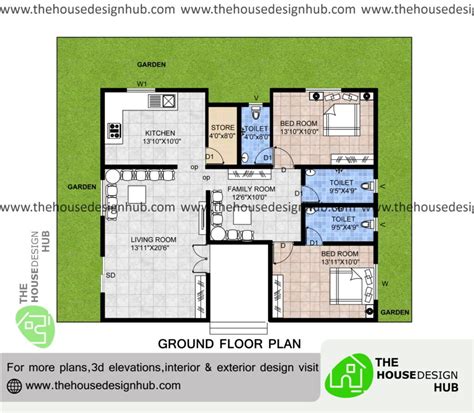 1200 Square Feet 4 Bedroom House Plans