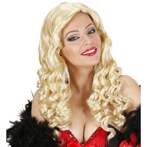 carnavalspruiken blonde pruik jenna met krullen