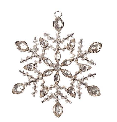 Cultural Intrigue Luna Bazaar Rhinestone Snowflake Ornament 5 Inch