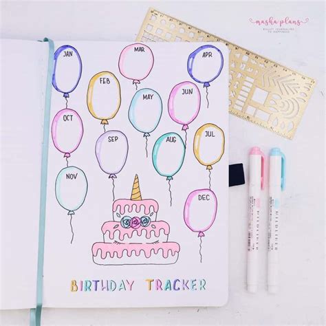 31 Fun And Simple Bullet Journal Page Ideas Bullet Journal Birthday