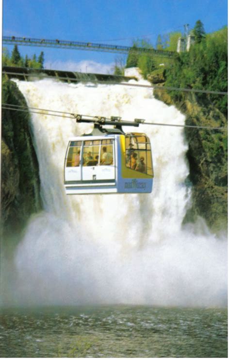 Cable Car That Takes You Up To The Top Of The Montmorency Falls In