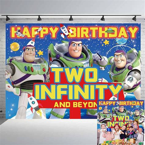 Buy Buzz Lightyear Birthday Backdrop Toy Story Two Infinity And Beyond