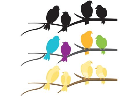 Colorful Flock Of Birds Vectors Download Free Vector Art Stock