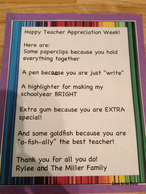 Love To Be Busy Teacher Appreciation Ts