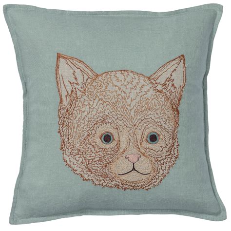 Kitten Appliqué Pillow In 2020 Applique Pillows Kitten Applique Pillows