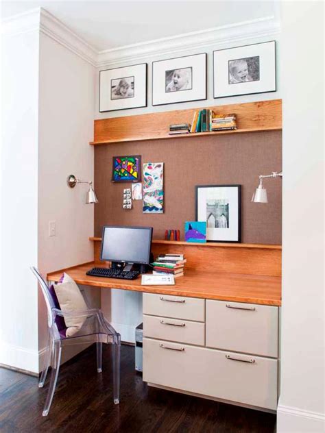 Transitional Home Office With Built In Desk Hgtv